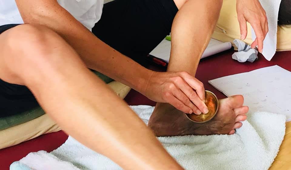 Stage de formation massage des pieds au bol kansu à l'institut Padma